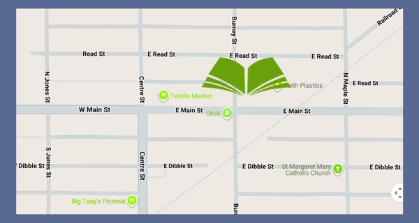Marcellus Michigan Library Map